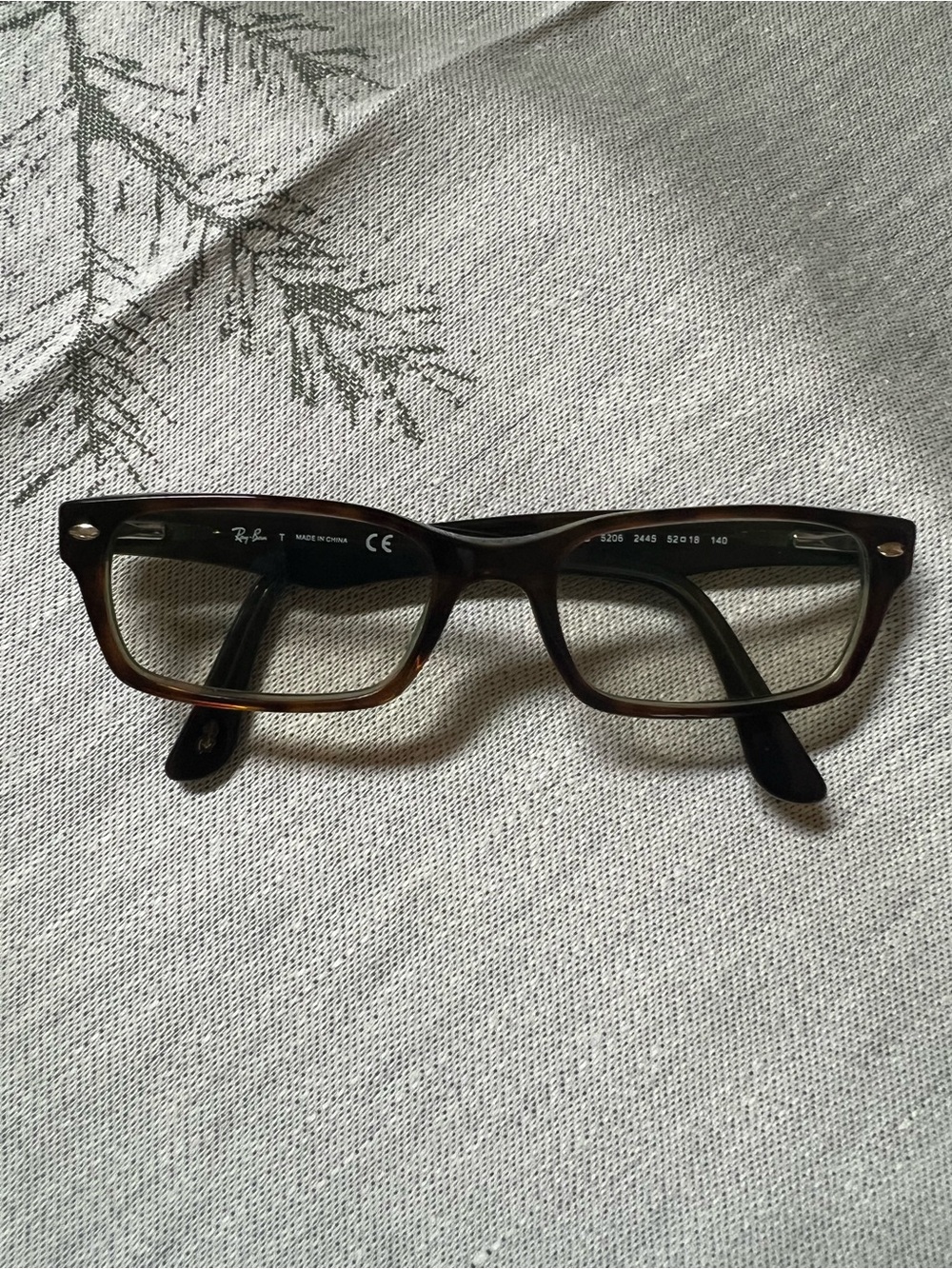 Ray-Ban Optics RB 5206 Prescription Eyeglasses Brown Green